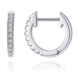 Silver huggie hoop earrings